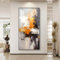 DHHXY Moderne minimaliste orange abstrait vertical art peinture sur toile murale salon affiche murale décoration peinture XXL 60x120 cm sans cadre