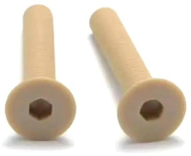 M4 Peek Nylon Flachsenkkopfschraube Sechskantschraube Hochfeste Schraube 2St, 2Stk, M4x4mm
