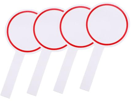 HAPINARY 4stücke Auktionspaddel Blank Trocknen Löschen Handheld-whiteboard Schreibtafel Spind-whiteboard Sandwich-board Gesicht Einem Stock Großes Whiteboard Karton Schild