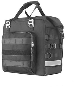 Sac De Porte Bagage Moto Sacoche Latérale De Moto 25L Sacoche De Selle À Dégagement Rapide Étanche 1 Pièce Sacoche Rigide pour Porte-Bagages avec Plaques en PP Sacoche De Siège Moto