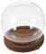 CRILSTYLEO Verre avec Base en Bois Cloche pour Plantes Et Fleurs Vitrine D'exposition Rond