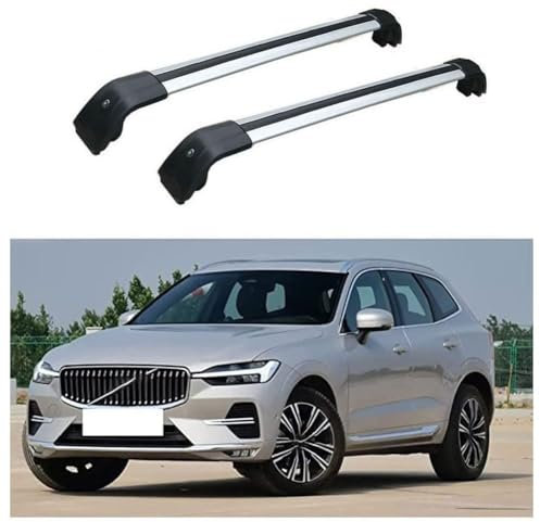 HIOMAQ Auto Dachträger für Volvo XC60 2008-2022, Aluminium Dachgepäckträger Querträger Einfache Installation Verstellbare Zubehör,C