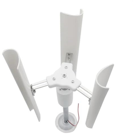 Pesfehhy Generatore Eolico Verticale A Tre Pale Modello Generatore Eolico A Magnete Permanente Trifase Spazzole A Bassa velocità Strumenti per Mulini A DIY