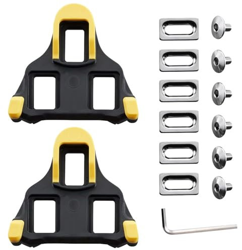 Poraceous Premium SPD Cleats für Radschuhe, Kompatibel mit SPD SL Cleats, rutschfest Hochleistungs-Pedalklampen für Rennräder und Indoor-Bikes Vollständig Kompatibel mit 3 Bolzen/Rennradschuhen