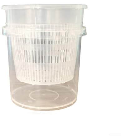 Marchfunny Vaso da fiori automatico con copertura interna per orchidee Phalaenopsis, sistema di auto-irrigazione, protezione delle radici (B)