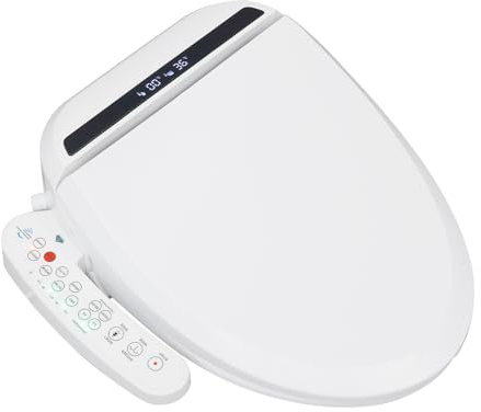Intelligenter Toilettensitz, Vielseitig Toilettenbidet mit Düse, Seitlich Steuerbare Elektrische Bidet mit Nachtlicht, Warmlufttrocknung für Häusern, Hotels, Büros und Pflegeeinrichtungen
