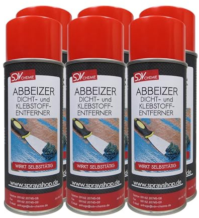 SDV Chemie Abbeizer Spray 6x 400ml Lackentferner | Graffitientferner, Dichtungsentferner, Entfernt Klebstoffreste