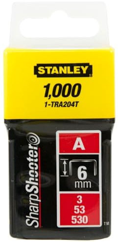 Stanley Klammern Typ A 6 mm, 1000 Stück, 1-TRA204T