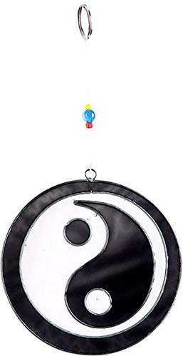 Woru Suncatcher Ying Yang 11 cm Dekoration fürs Fenster, Sonnenfänger, Windspiel