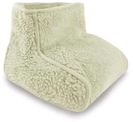 Bestlivings Füßwärmer Lammfloroptik flauschig (Creme) Fußsack Universalgröße Wärmeschuh Zehenwärmer in Einheitsgröße - Kuscheliger Wärmer für kalte Füße
