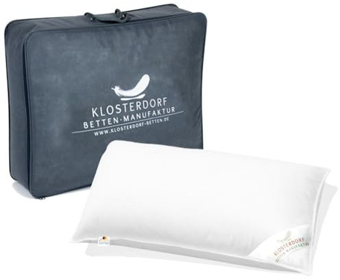 Klosterdorf Bettenmanufaktur Premium Kopfkissen ''natürlich'' - 40x60 cm - 430 Gramm - Handarbeit aus Deutschland - Für einen gesunden Schlaf