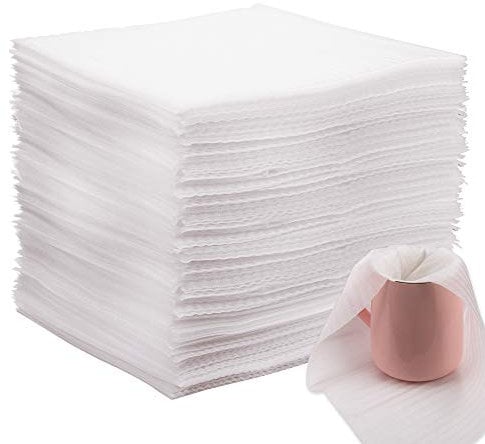 AIEX Schaumfolie Verpackung Seidenpapier Einpackpapier Umzug Packschaum für Kartons Umzug Geschirr Gläser Weinflaschen Versand(100 Stücke,12x12x0.02 Zoll)