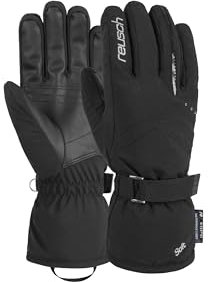 Reusch Hannah R-TEX® XT wasserdichte, Winddichte, atmungsaktive und warme Softshell-Handschuhe Winterhandschuhe Fingerhandschuhe Schneehandschuhe Skihandschuhe für Damen, Black/Silver, 7
