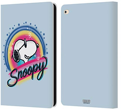 Head Case Designs Licenza Ufficiale Peanuts Occhiali da Sole Colorati Snoopy Passeggiata Aerografata Custodia Portafoglio in Pelle Compatibile con Apple iPad Air 2 (2014)