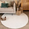FRAAI | Home & Living Wollteppich Rund - Wise Weiß 001 - Wolle - Flachgewebe - Einfarbig - Skandinavisch - Wohnzimmer, Esszimmer, Schlafzimmer - Carpet