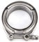 2.25 v Band Exhaust Clamp 2.25 Flange,Universal 2.25 Inch Turbo Exhaust Down Pipe Stainless Steel V-Band Exhaust Flange Clamp 2pcs Flange Kit