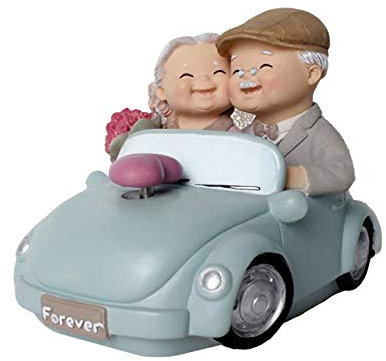 Statuetta Di Anniversario Di Matrimonio Per Coppia: Simboleggia L'Essere Con Te Fino Al Vecchio Giorno Di San Valentino Decorazione Il Regalo Per Coloro Che Ami O Per L'Anniversario (A)