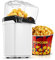 HOUSNAT Machine à Pop Corn, 1200W Air Chaud Sans Gras Huile Popcorn Maker, Fonctionnement à Un Bouton, Prêt En 2 Minutes, Protection contre la Surchauffe, Blanche