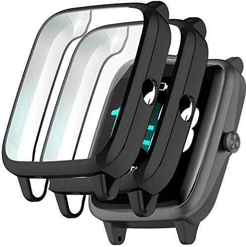 Acadeny [2 Stücke] Hülle Kompatibel mit ID205L/ Willful SW021, Schwarz hohe Transparenz Rundum Schutzhülle mit Displayschutzfolie, [Anti-Fleck] [Kratzfest] Ultradünne TPU Schutzhülle für