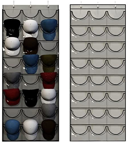 TYTOGE 24 tasche portaborraccia per berretti da baseball cappello organizzatore cappelli appesi supporto di stoccaggio per parete armadio