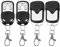 Mando a Distancia con Llavero Dioche 4pcs 433.92mhz Clonación Universal Control Remoto Inalámbrico Fob para Puerta de Garaje de Coche