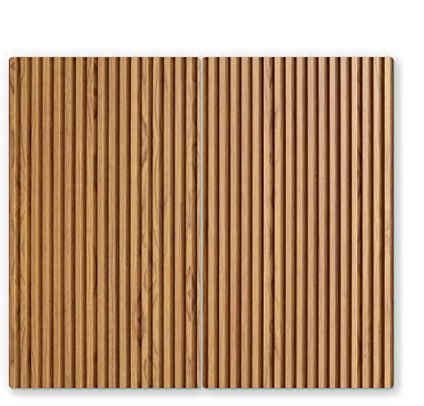 2x30x52cm - Herdabdeckplatte, Herdabdeckung für Glaskeramik-Kochfelder, Gehärtetes Glas, 60x52cm, mehrfarbig, Schneideplatte