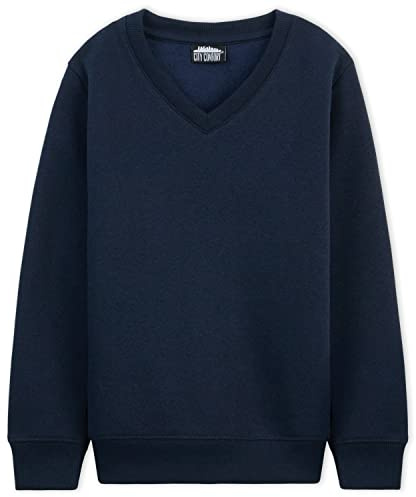 CityComfort Boys V Neck Sweatshirt with Long Cuffed Sleeves