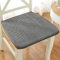 Reine Farbe Stuhlkissen Sitzkissen mit Haltebändern, Cord Sitzauflage für Innen, Anti-Rutsch, Keine Füllung, D Form Dicke 1cm,Dark Gray,45x43cm