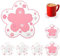 Cisixin 6 sous-Verres Fleurs de Cerisier, sous-Verres Lavables à Motifs Fleurs de Cerisier pour la Maison, Le Restaurant et Le Café