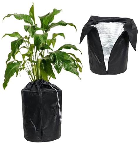 Lot De 2 Pièces Housses D’hivernage pour Plantes en Pot, 45x55cm Pack Hivernage Plante Réutilisable Protection Hivernale des Plantes Couverture Plante Hiver pour Plantes en Pot, Arbres, Arbustes