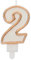 Folat 24152 Kuchen Kerze Simply Chique Gold Ziffer/Zahl 2-9 cm Geburtstagskerzen für Geburtstag, Geburtstagsdeko, für Kinder Partys, Hochzeiten, Firmenfeiern, Jubiläen