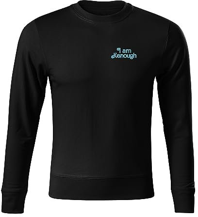 BroiderStudio I am Kenough New Blue Schwarz Sticken Emblem Ursprünglich Kapuzenpullover Prämie Klasse Unisex Size M