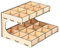 rongweiwang 2-layer Wooden Paint Rack Ink Storage Organizer Efficient and Stylish, 2 layer 20 grid