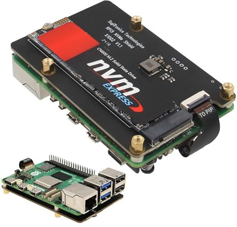 Geekworm X1002 M.2 NVMe SSD Pip PCIe Peripheral Board Bottom Base for Raspberry Pi 5