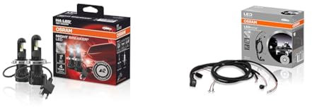 Osram NIGHT Breaker H4-LED; bis zu 230 Prozent mehr Helligkeit & WIRE HARNESS AX 2LS