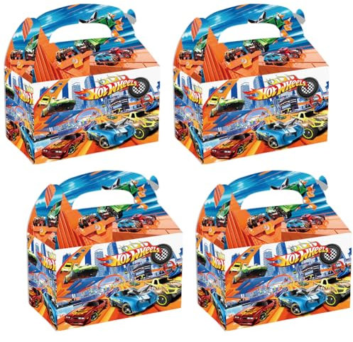 YRHTMYLE Party Favor Boxen Geschenkbox mit Deckel und Griff Geschenkverpackung Schachtel Kleinwagen Thema Süßigkeiten Goodie Box für Kindergeburtstage Weihnachten Hochzeiten Geschenkschachteln