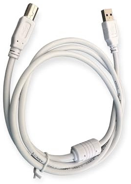 For HP DeskJet 2820e, 1.5m White Printer Cable, Ferrite Core, 0.5cm Thick