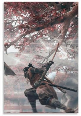 TSNKNP Sekiro Shadows Die Twice Poster Dekorative Malerei Leinwand Wandkunst Wohnzimmer Poster Schlafzimmer Malerei,Wandkunst Bilddruck Moderne Familienzimmer Dekor 12x18inch(30x45cm)