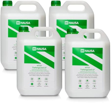 Hausa Tiefengrund LF 20L gebrauchsfertige Grundierung für Innen, Außen, Wand Boden Decke, verstärkt, gleicht Saugfähigkeit aus, Premium Haftgrund lösemittelfrei schnelltrocknend