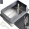 Pawsayes Stainless Steel Cat Litter Box with Lid for All Cats Extra Large Cat Litter Trays with 15cm Anti-Splash High Wall Sided Enclosure Cats Litter Tray (50x35x25 cm) (Grey)