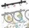 Mimoke Fahrrad Wandhalterung Vertikal | Geeignet für alle Fahrräder | Verstellbare Haken | Organisationslösung für Haus und Garage (für 3 Fahrräder 2 Helmhaken)