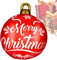 Aufblasbare Weihnachtskugeln 60cm Groß Weihnachtskugeln Weihnachten Aufblasbarer PVC-Weihnachtsball Aufblasbar Ball Als Gartendekoration Weihnachtsdeko Weihnachten Ball Für Balkon Terrasse