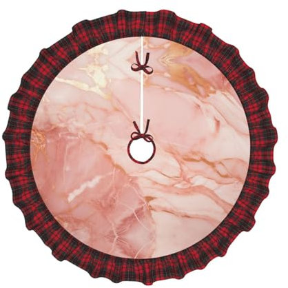 Rose Gold Marmor Design Hintergrund Weihnachtsbaum Rock Plaid Weihnachtsbaum Rock Verziert Weihnachtsbaum Matte Weihnachten Party