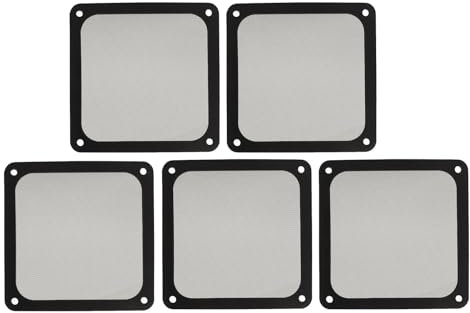 PC Fan Dust Mesh Filter, Soft Magnetic Nylon Frame 120mm Heat Dissipation Computer Case Fan Dust Filter for Fan Vents (Black)