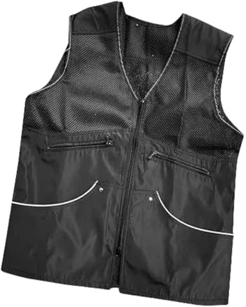 Gilet da addestramento per Cani Abbigliamento da addestramento per Cani Gilet Estivo Multifunzionale con Cerniera Cappotto Resistente Gilet da, Nero