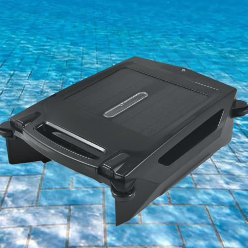 XGHDPBM Solar Powered Cordless Robotic Pool Cleaner, Rechargeable Automatic Pool Skimmer Cleaner Robot with 2 Modes, 2500mAh Battery, Auto Obstacle Avoidance and Escape Function for Swimming Pools