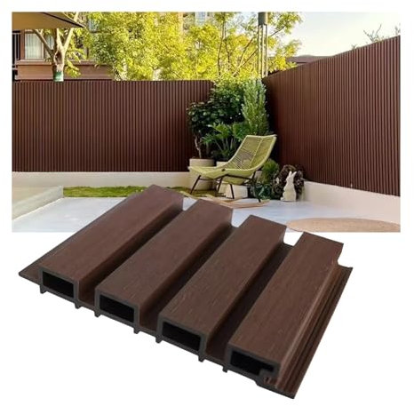 Panneaux acoustiques à lattes en bois, clôture de jardin, grille murale décorative pour terrasse et arrière-cour