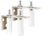 QUARKZMAN 4Pcs Galet Guide Pour Portail Coulissant, 3 Galets En Nylon Ensemble Support De Portail Avec Support Arrière En L, Guide Universel Pour Porte Coulissante, Blanc