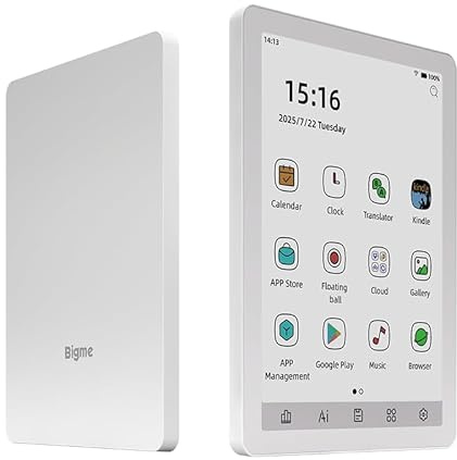 Bigme B6 6-Zoll-Farb-E-Paper-Tablet Android 14 Reader mit 4 GB + 64 GB Speicher (weiß)