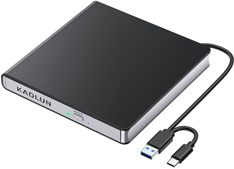 Lector CD/DVD Externo para PC,Grabadora DVD Externa,Disquetera Externa USB
